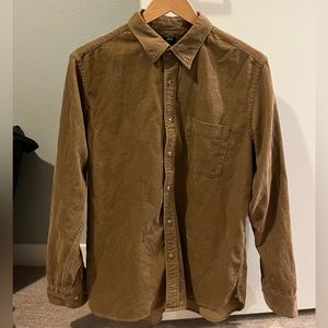Light Brown Uniqlo Corduroy L/S Button Up